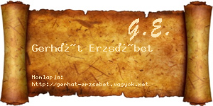 Gerhát Erzsébet névjegykártya