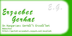 erzsebet gerhat business card